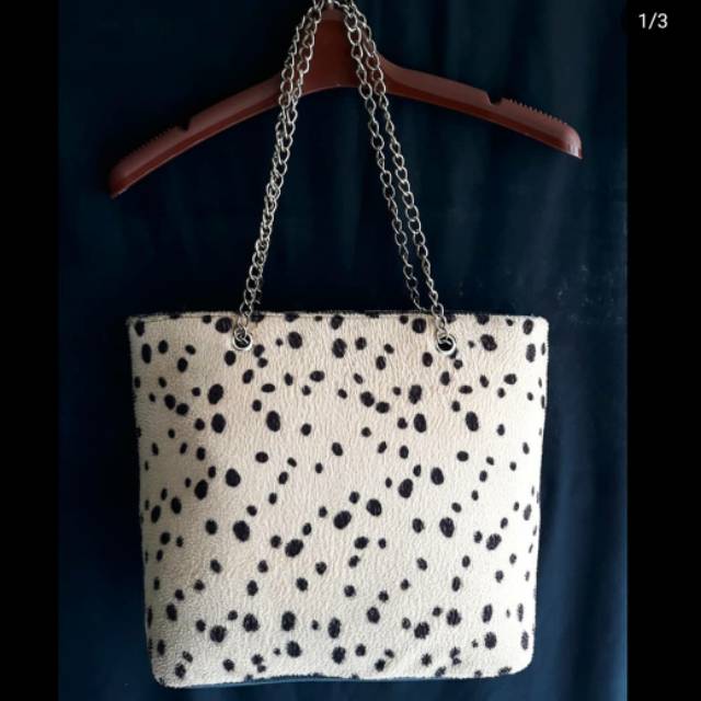 Preloved tas motif leopard