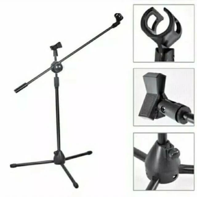 TIANG MIC STAND MIC LANTAI ST 777 PLUS HOLDER HP