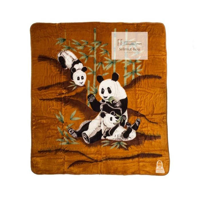 Selimut Bulu Halus Tebal Panda (Cardinal) 220 x 240 cm