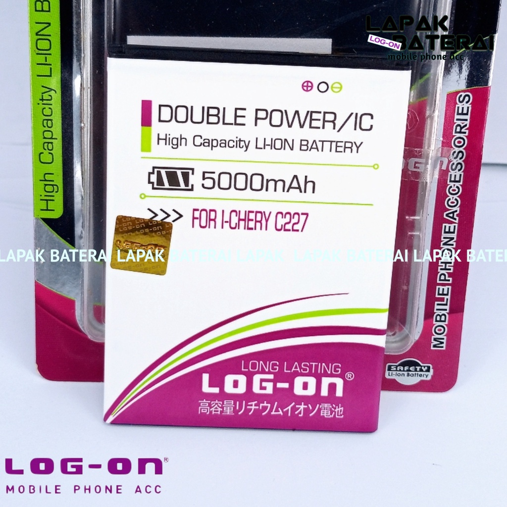 LOG - ON Icherry C227 Mecury | C230 Venus Baterai Double IC Protection Battery Batre