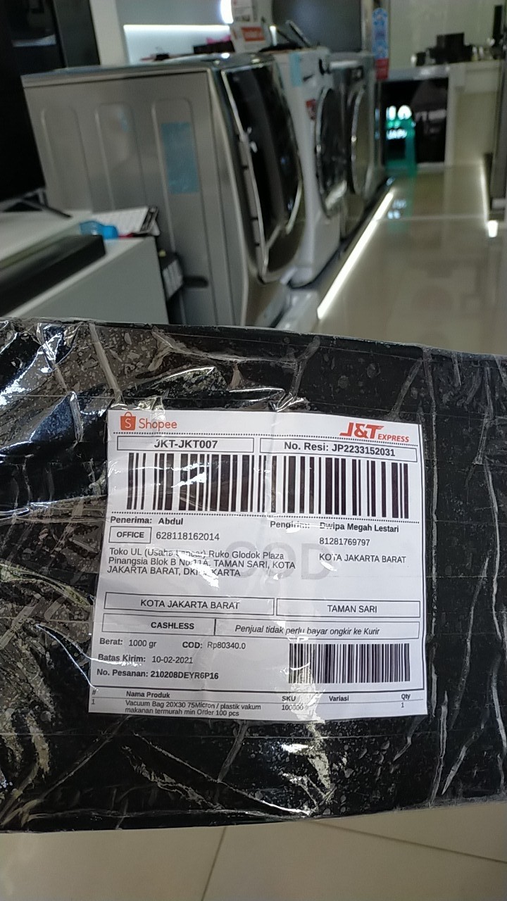 Vacuum Bag 20x30 75micron / Plastik Vakum Makanan Termurah Min Order 100 Pcs