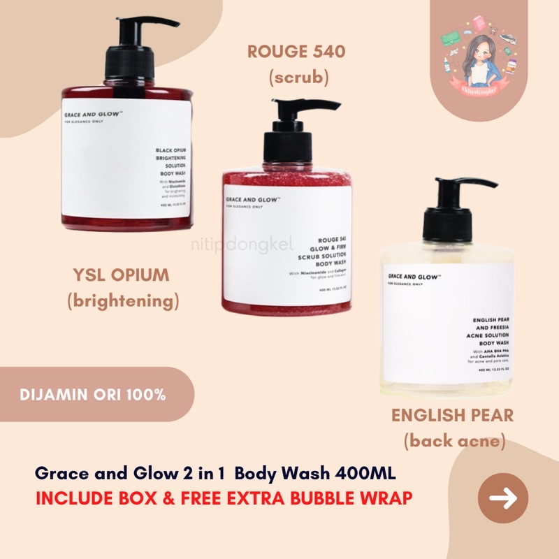 GRACE & GLOW BODY CARE 2in1 [READY STOCK NEW WITH BOX] Shopee Indonesia