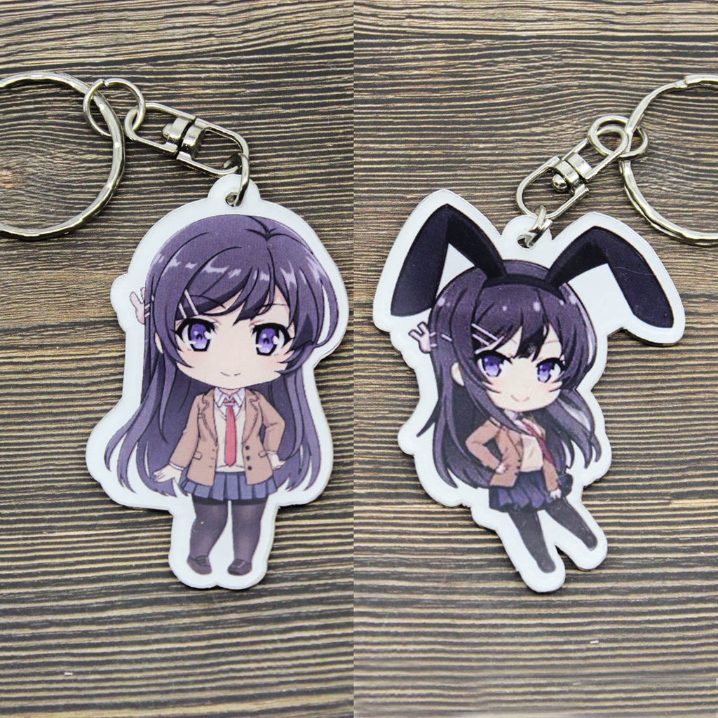 Buta Yarou Bunny Senpai Sakurajima Mai Gantungan Kunci Koleksi Anime Akrilik Dua Sisi GC0904 YOTAKUS