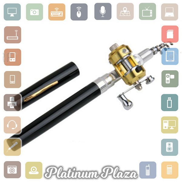 Mini Portable Extreme Pen Fishing Rod Length 1M / Pancing Pena - Black`60QM22-