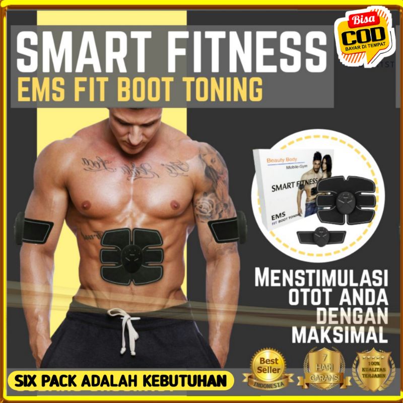 Alat Bantu sixpack Stimulator Terapi EMS Otot Six Pack ABS Fitness Gym Abs EMS TRIPLEDI Muscle Exercise Massage Olahraga Pembakar Lemak Otot Perut Bodyfit Training Gear Alat Olahraga membantu sixpack  untuk pria wanita membentuk perut sixpak