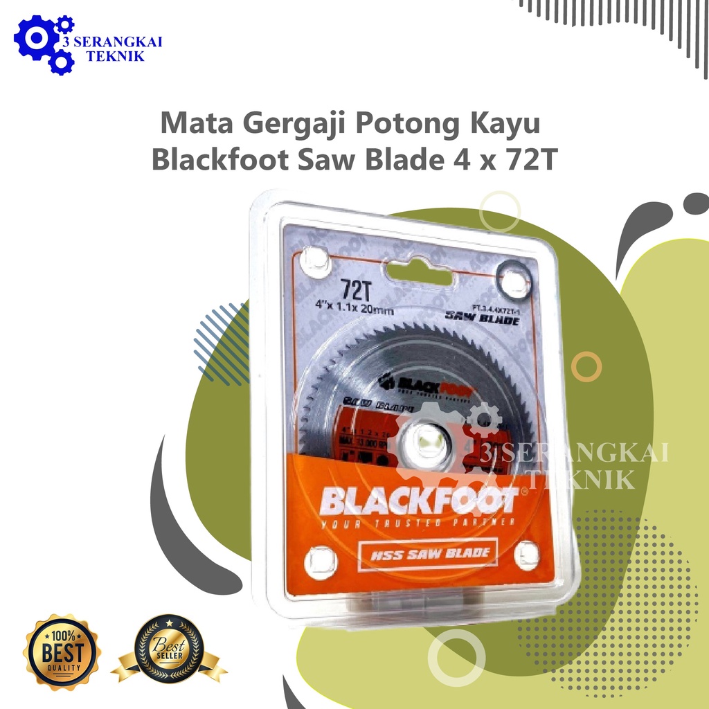 Mata Gergaji Potong Kayu Blackfoot Saw Blade 4&quot; x 72T