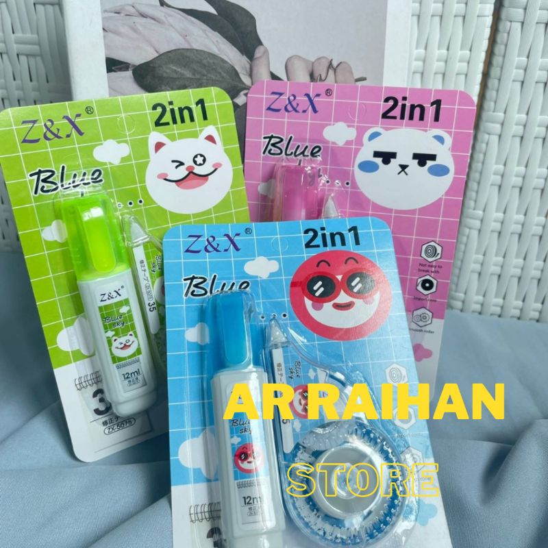 

Tipex Set Cair 2 In 1 Correction Tape Nial Stationery Lucu Unik Viral