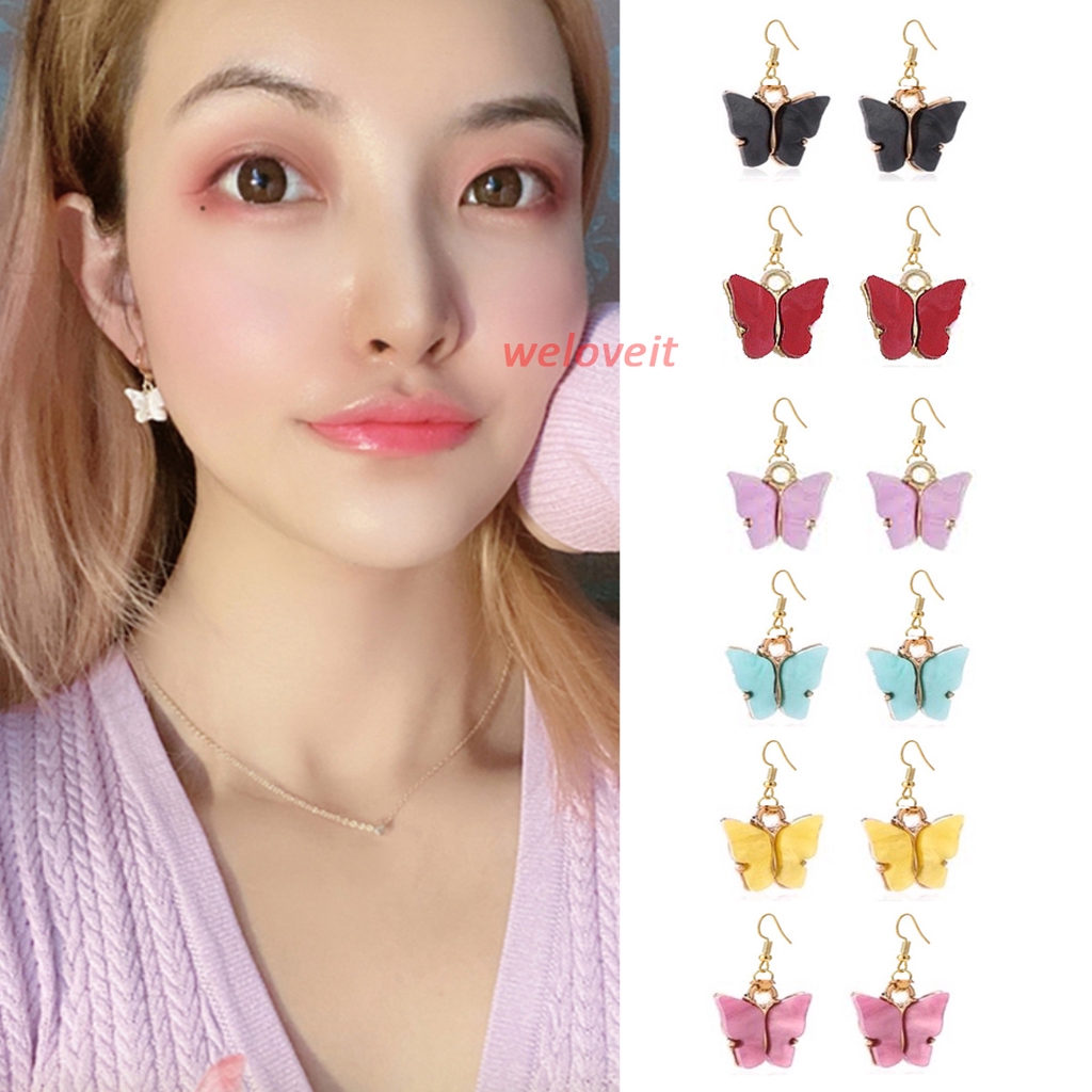 Anting wanita motif kupu kupu ala korea 531