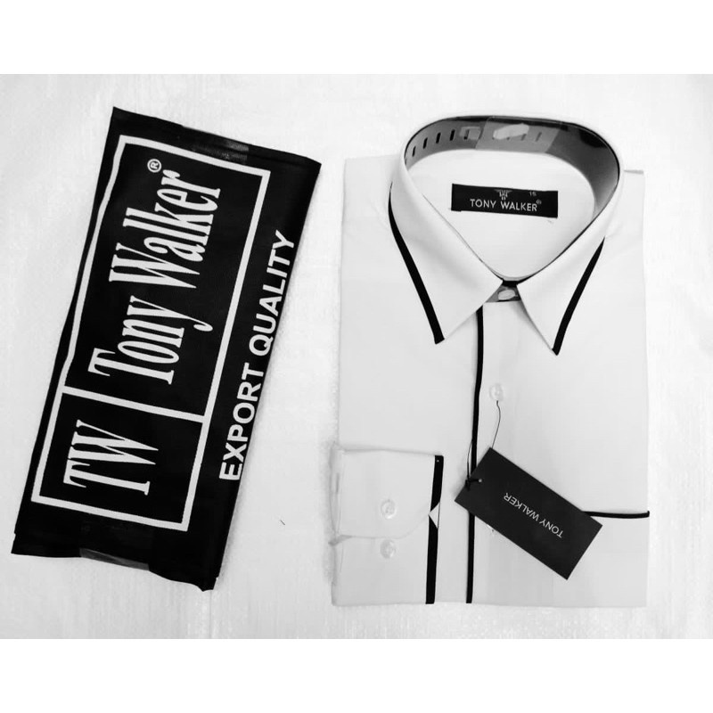 Kemeja Panjang Pria Formal Merk TW Tony Walker Original Distro Premium Kemeja  Polos Lis Kemeja Kant