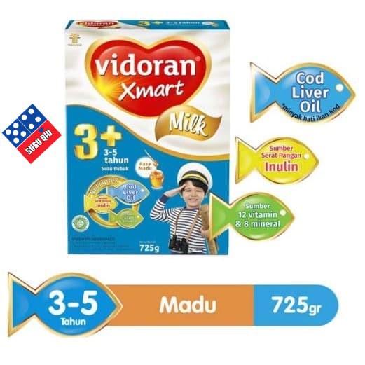 VIDORAN XMART 3 PLUS MADU 725 GRAM