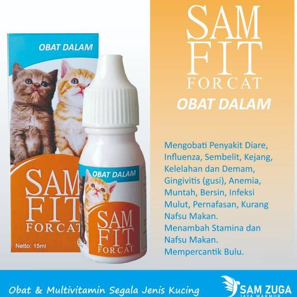 Samfit For Cat 15ml Obat Kucing Kitten Mencret Diare Muntah Lemes Tidak Mau Makan Shopee Indonesia