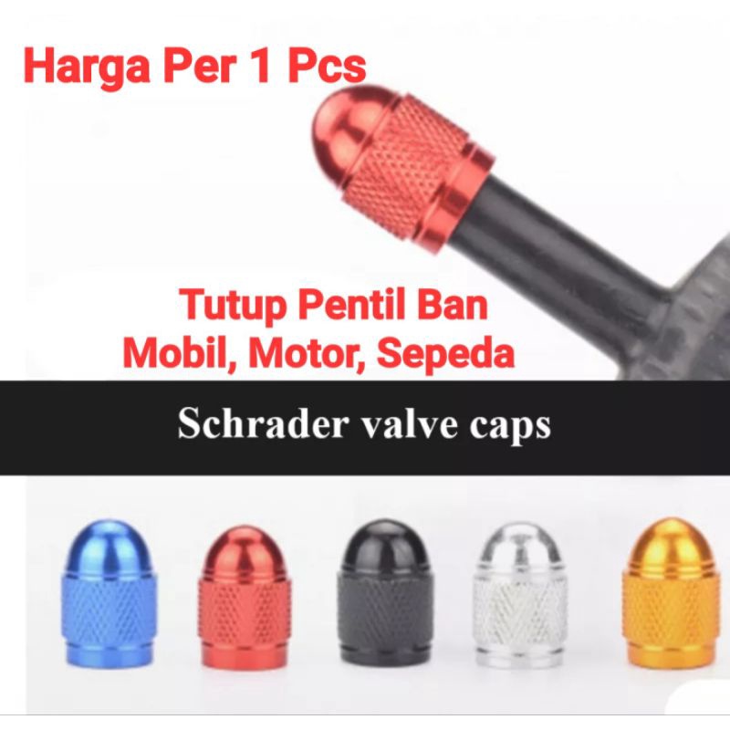 Tutup Pentil Mobil Tutup Pentil Motor Tutup Pentil Sepeda Schrader Valve Alloy