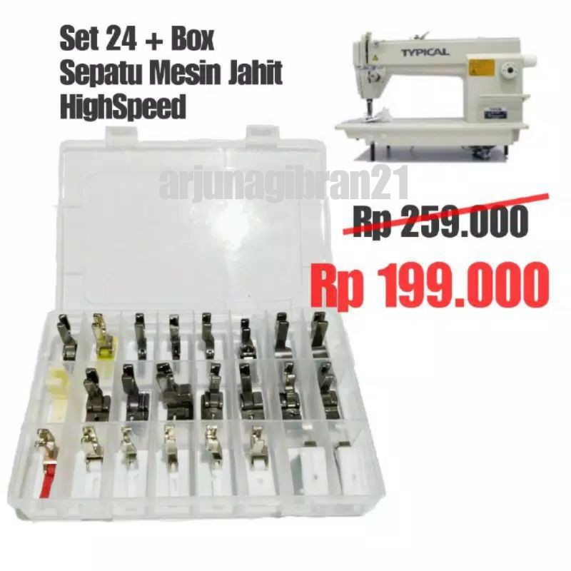 Set Sepatu Mesin Jahit Highspeed Typical 24 Box Shopee Indonesia