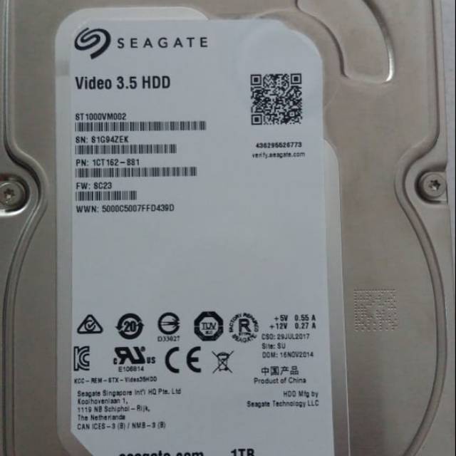 HDD internal PC Seagate 1 Terra
