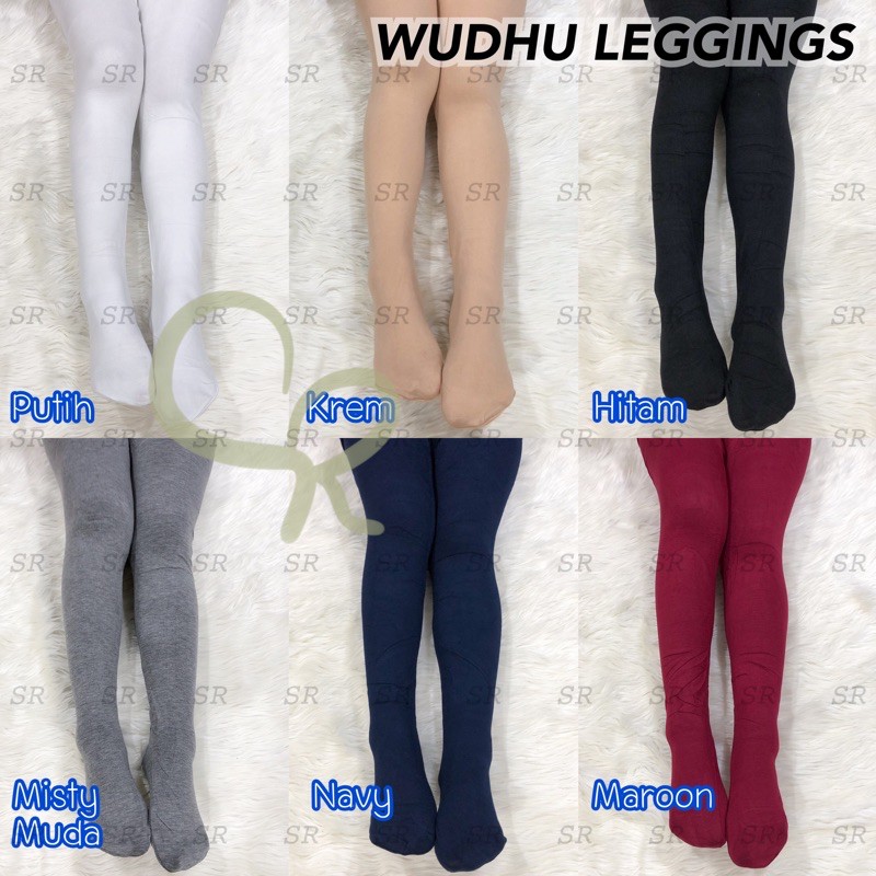 Legging Wudhu Tutup Kaki Wanita Import Premium Katun Melar Jumbo