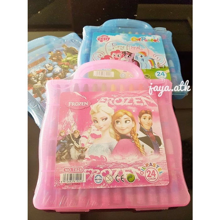 

PASTEL-DRY-OIL- CRAYON / OIL PASTEL 24 COLOUR MOTIF FROZEN, LITTLE PONY, AVENGER T824 -OIL-DRY-