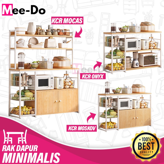 Rak Dapur Mee Do Susun Minimalis Rak Oven Microwave Bumbu Serbaguna