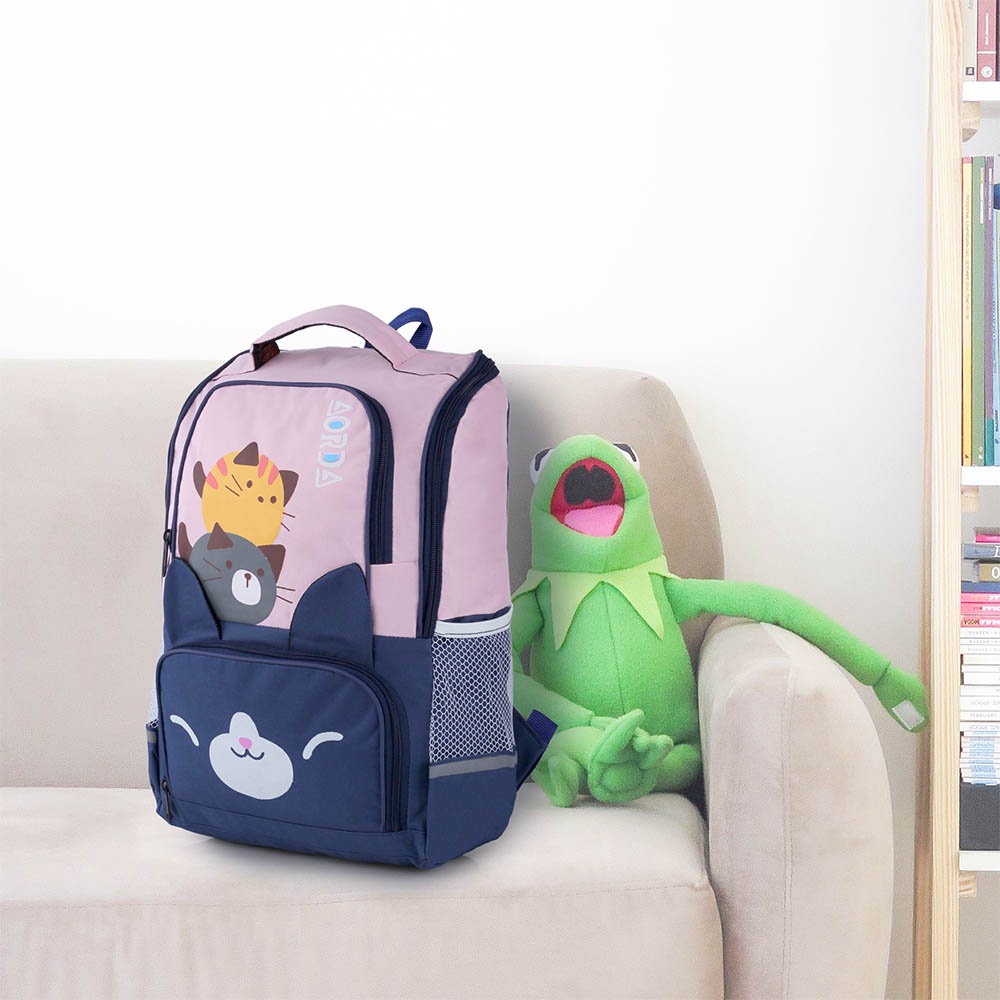 Tas Ransel Sekolah Anak Cewek Karakter Kucing Cat BR 223 SD TK Terbaru Termurah