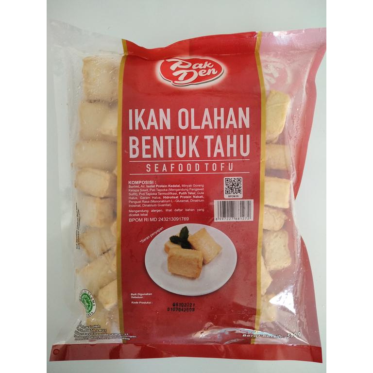 

GZP PakDen ikan olahan bentuk tahu (seafood tofu) 500g