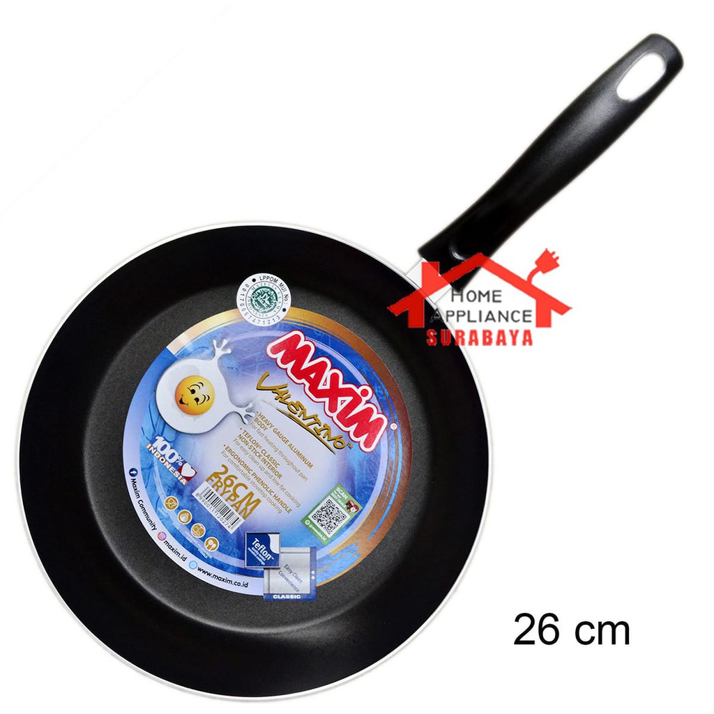 Fry Pan - Frypan Panci Penggorengan Wajan Anti Lengket Non Stick Maxim 26CM Valentino 26 CM