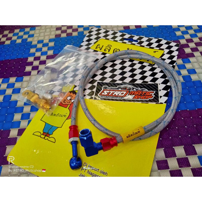 variasi selang rem depan hell  serat 90 cm universal non monel beat scoopy mio fino vario nouvo