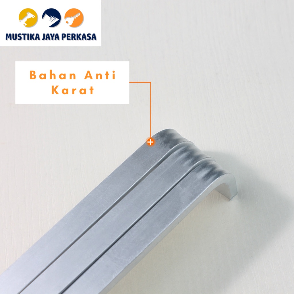 Handle Tarikan Laci Lemari Mewah 3011 Alumunium Besi Babet Chrome