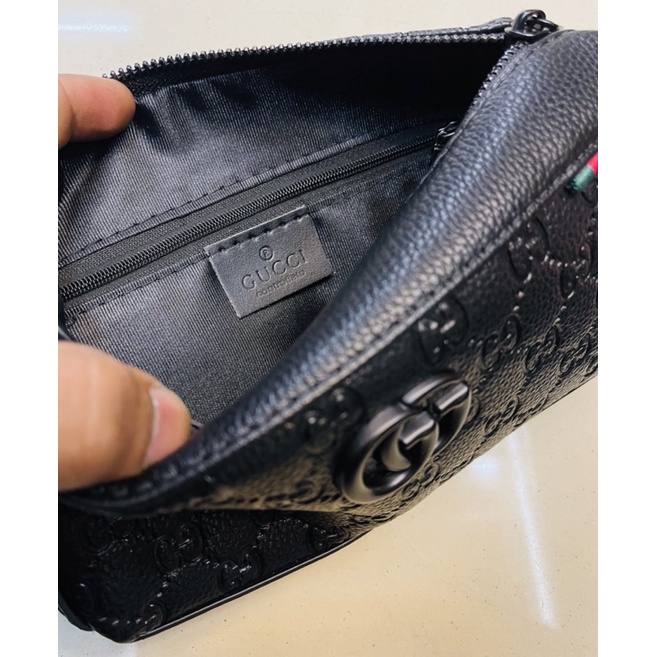 clutch Pouch Model Tangan tas Gucci Kulit Import Tas tabuang Pria/Wanita