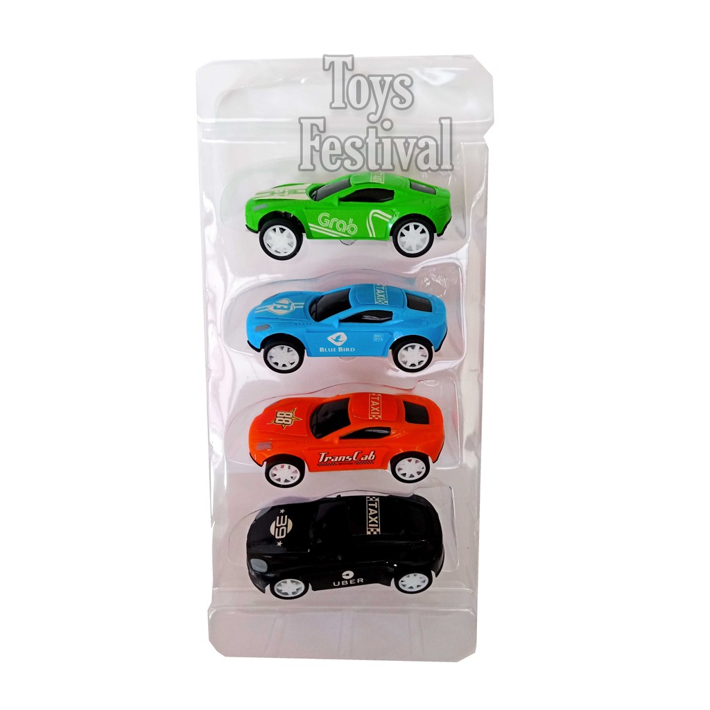 Isi 4 pcs Mainan Mobil Pullback seri Racing City Car