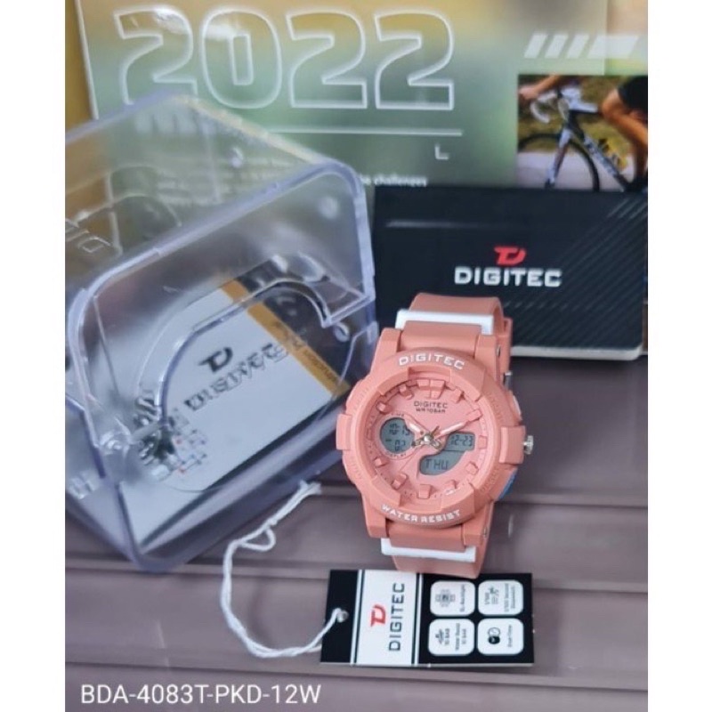 ORIGINAL JAM TANGAN WANITA DIGITEC BDA 4083 / 4073T  DIGITAL DOUBLE TIME SPORTY ALARM STOPWATCH ANTI AIR WATER RESIST GARANSI