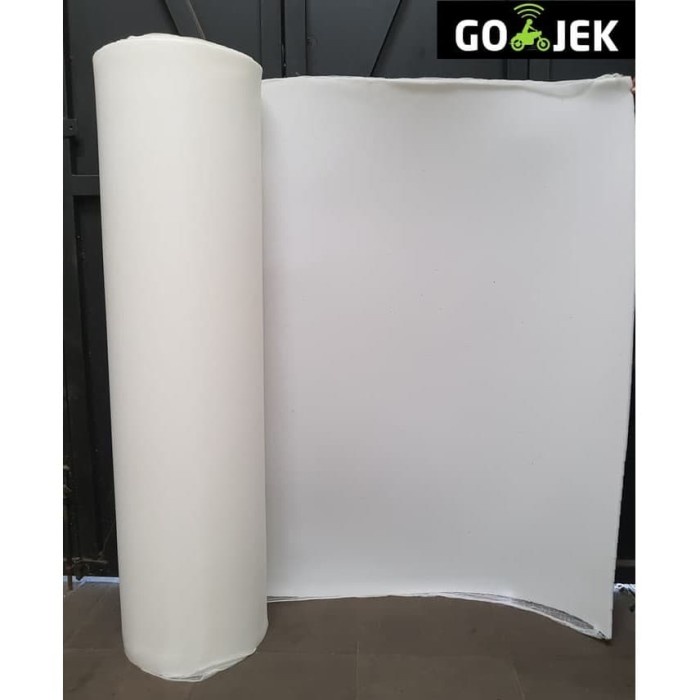 Busa Lapis Putih tebal 5 mm (Busa Laminating Tricot / Trikot) - densit