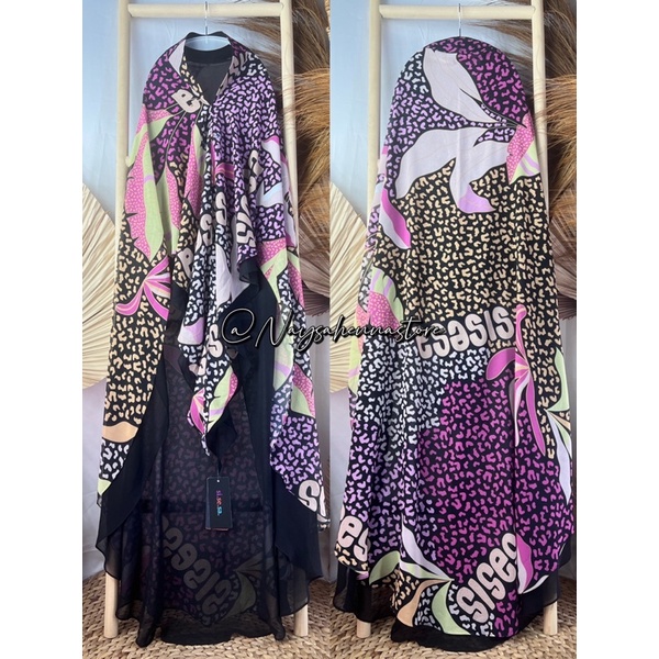 SISESA KHIMAR NEW ORIGINAL / Daisha Black Magenta