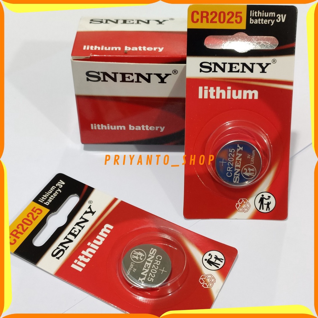 BATERAI SNENY LITHIUM 3V CR 2025 BATERAI KANCING CR2025 ASLI ORIGINAL