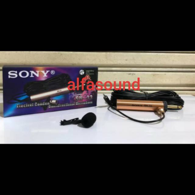 Mic SONY SN33 microphone kabel jepit clip on Sn 33