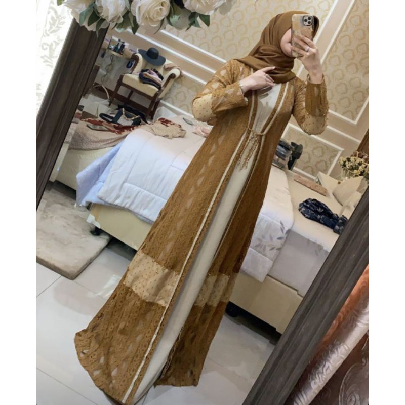 Jenna Harra Dress by Kaleela.id (JINGGA XL)