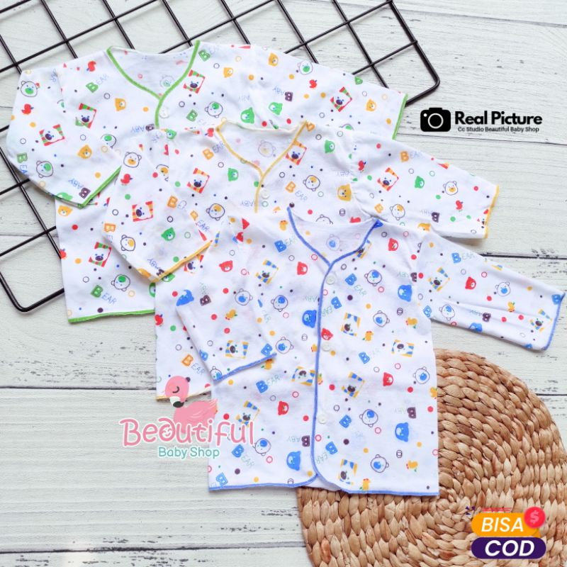 Baby.ou - 6pcs Atasan Baju Bayi Baru Lahir Lengan Panjang usia 0 sd 3 Bulan - Baju Baby Newborn Tangan Panjang