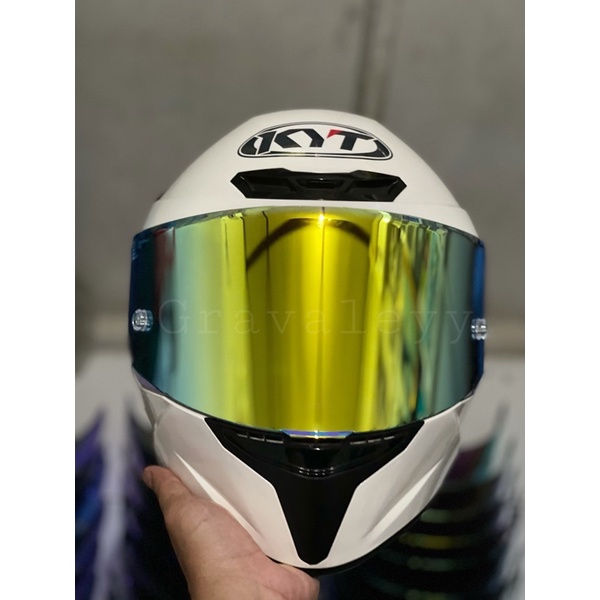 PALING MURAH VISOR IRIDIUM BLUE RED GOLD GREEN KYT TT COURSE