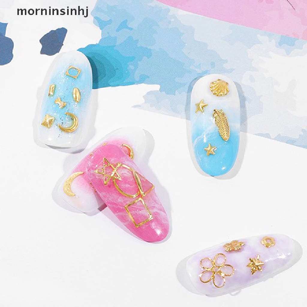 Mor Stiker Rivet Metal Hollow Untuk Dekorasi Nail Art Diy