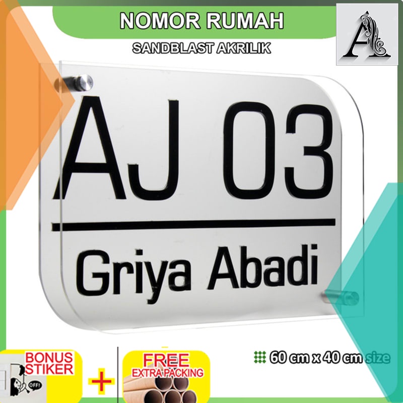

Grosir No Rumah Akrilik Sandblast Jumbo 60x40 cm