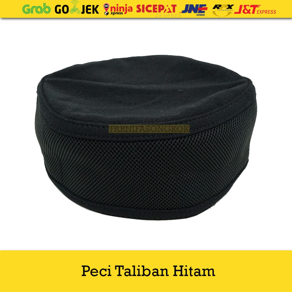 Peci Taliban Warna Hitam dan Putih