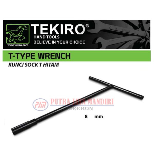 Kunci T Kunci Sock T Hitam Tekiro 8 Mm / Kunci Sok Hitam Tekiro 8 Mm