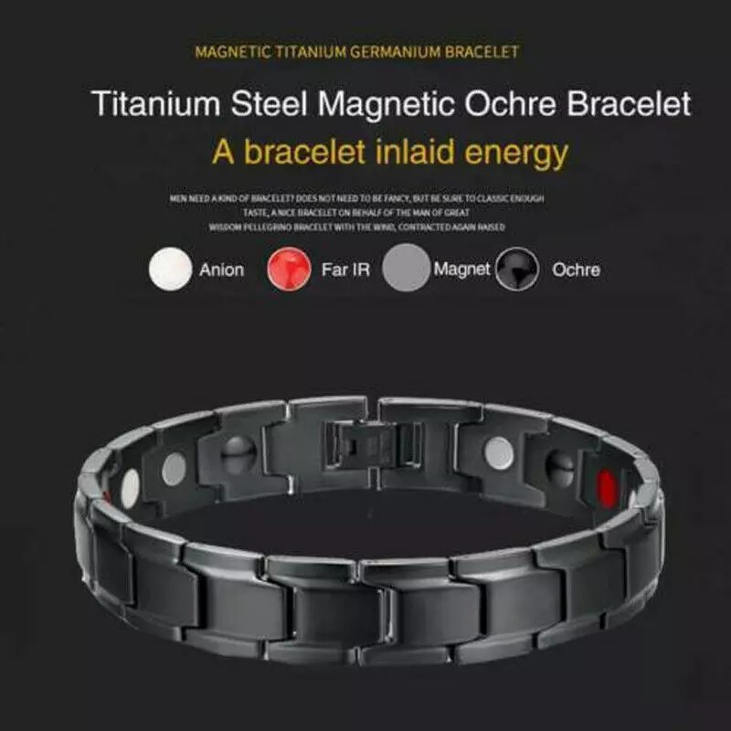 Gelang Energy Terapi Healing Titanium Magnet Baja