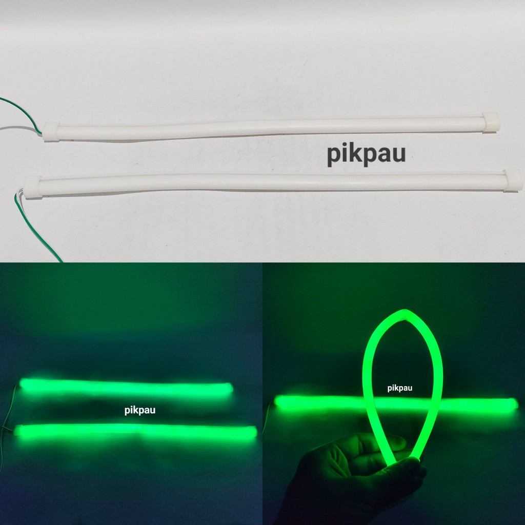 SEPASANG Lampu Alis Fleksibel 30cm LED Motor