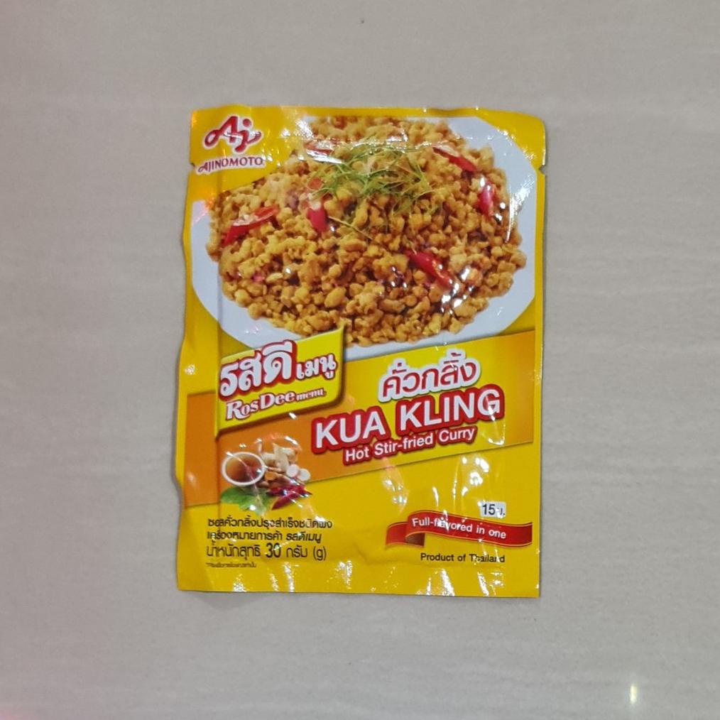 

Bumbu Ajinomoto Rosdee Kua Kling Hot Stir Fried Curry Thailand 30 Gram