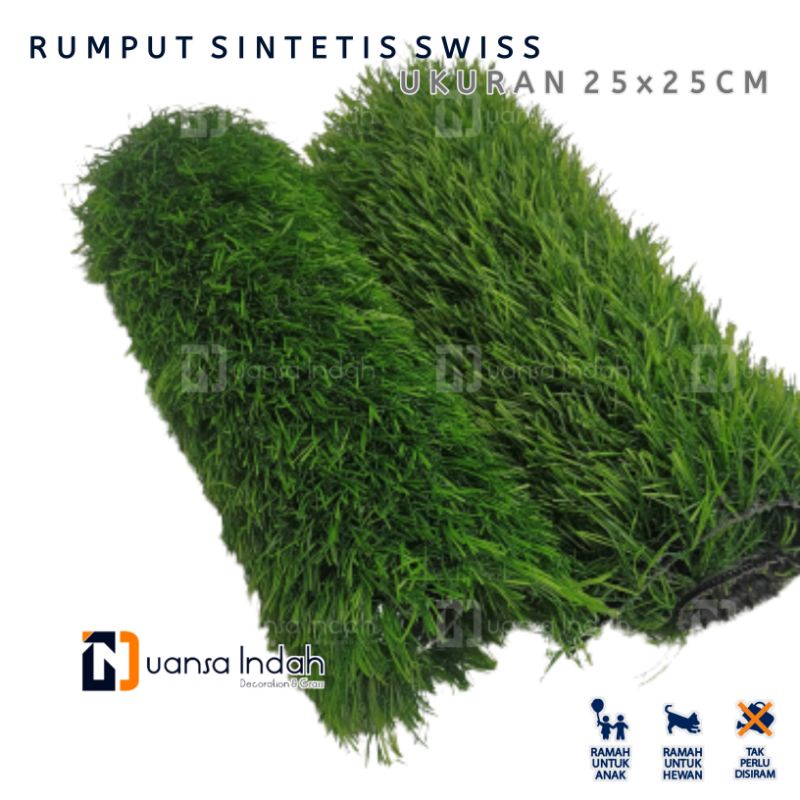 RUMPUT SINTETIS SWISS PREMIUM UKURAN 25x25 CM