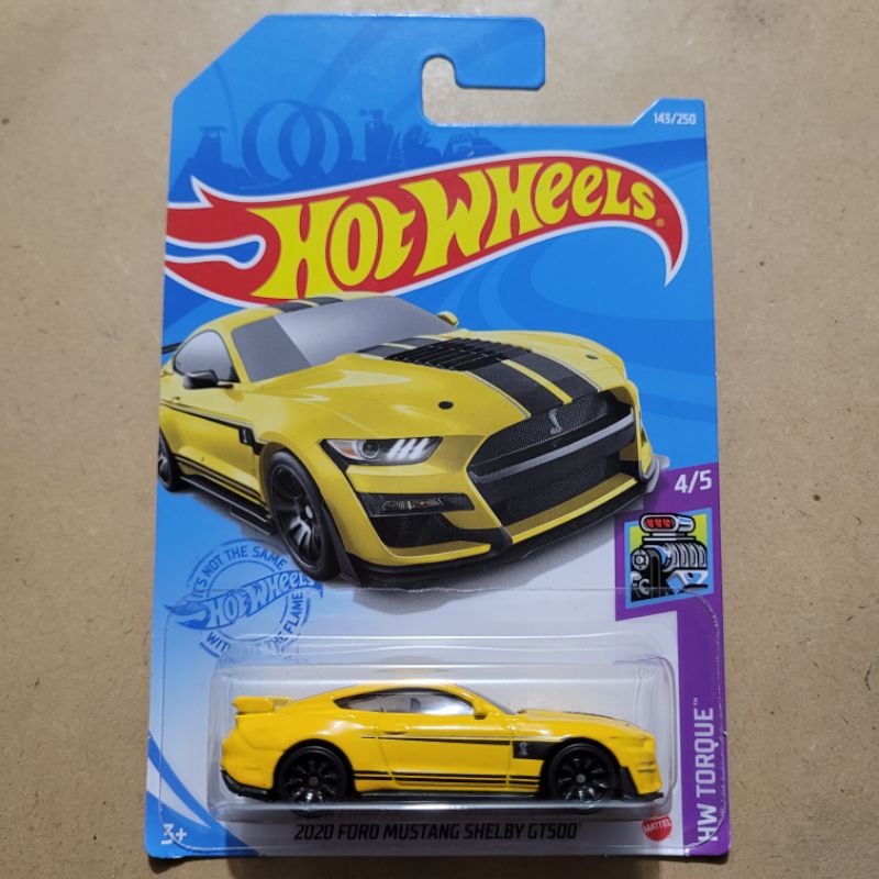 HOT WHEELS 2020 FORD MUSTANG SHELBY GT500 / HW TORQUE [ YELLOW ] - MAINAN MOBIL ANAK