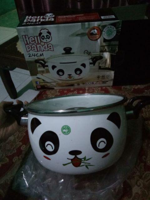 Panci Maspion Hello Panda Enamel Ukuran 18 22 24 Cm Kode Ls Qj Rw