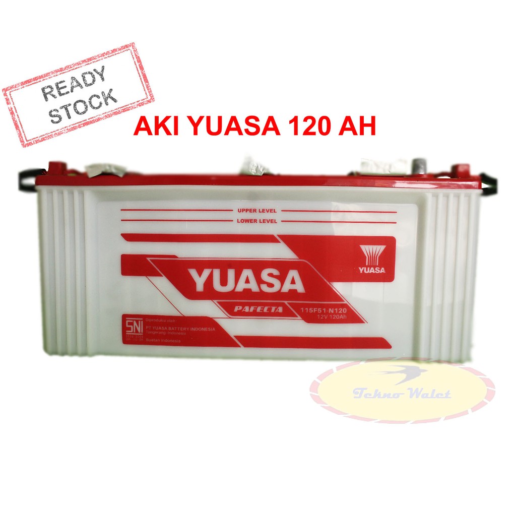 Jual Aki Yuasa N120AH, 120 ah aki mobil, aki basah | Shopee Indonesia