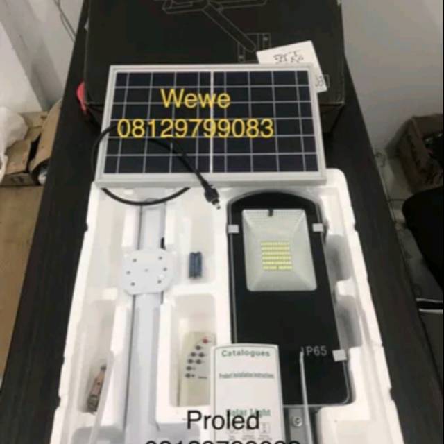 Lampu jalan led solar sel panel surya matahari 50w 50 watt pju oled solar 2in1 solar panel led pju