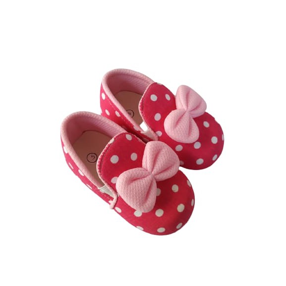 AMH BABY SHOES POLKADOT SLIP ON ANAK PEREMPUAN 0-12 BLN