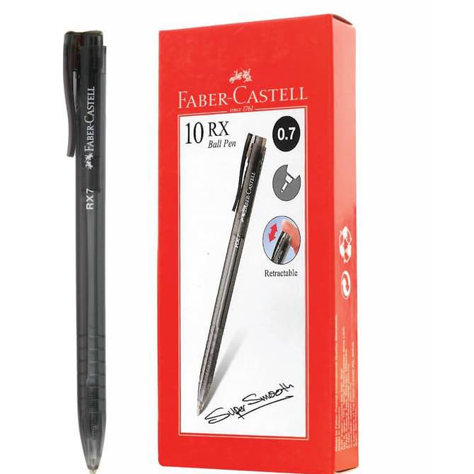 

Pulpen / Ballpoint Faber-Castell RX 0.7 mm tinta hitam-Box isi 10 pcs NEW
